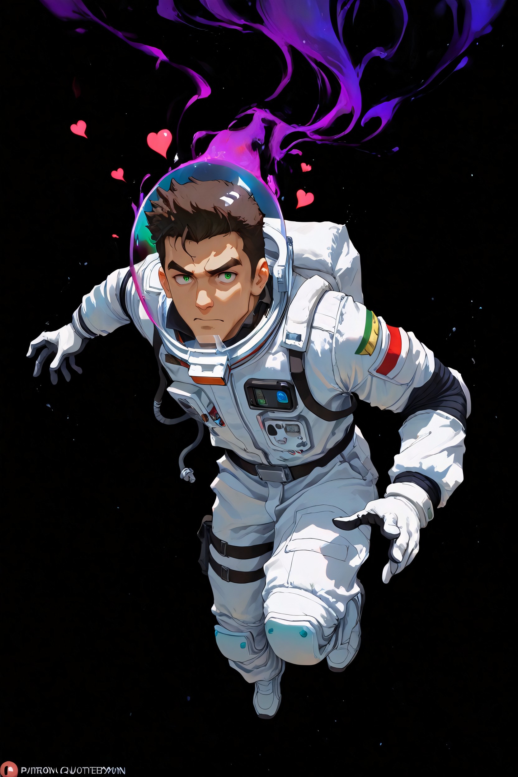 Kisses, Front View, Space AI Gay Porn
