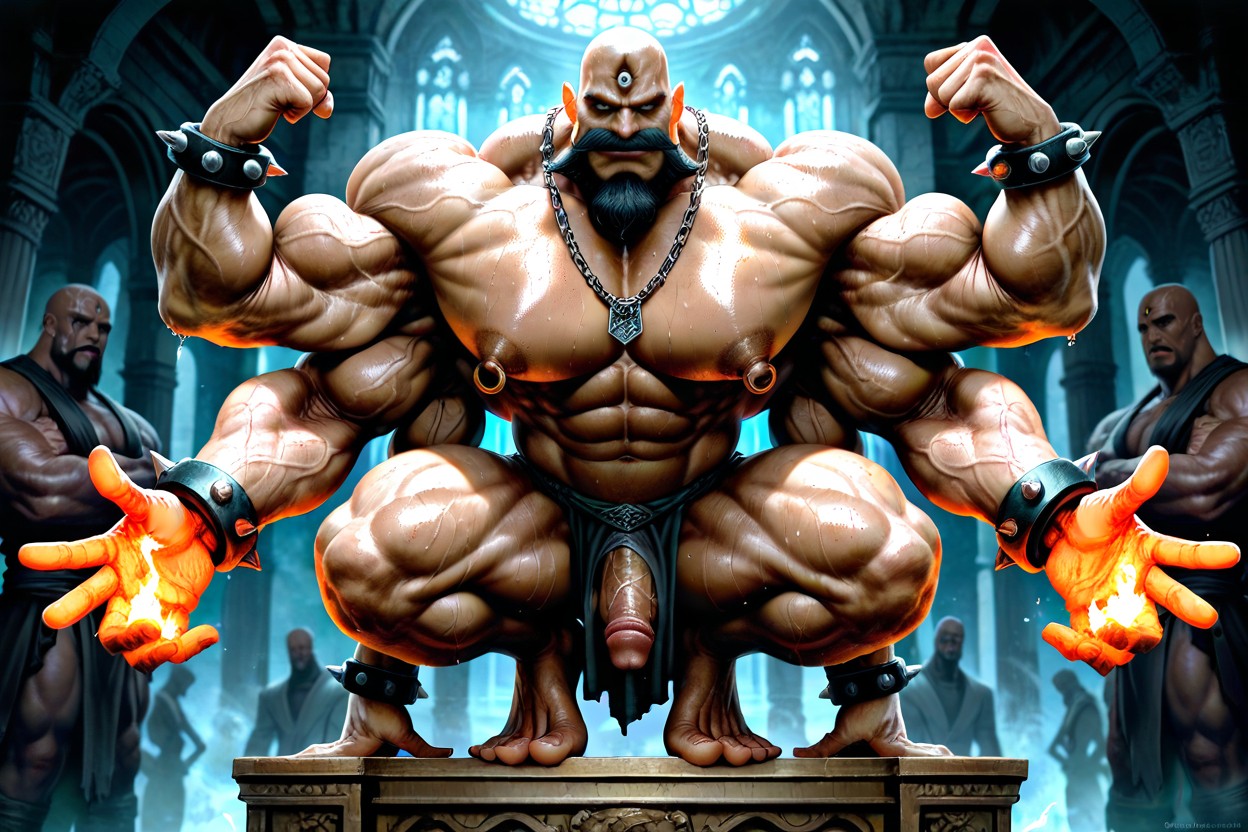 Muscle Structure, Dark Tanned Skin, Long Neck Porno IA Gay