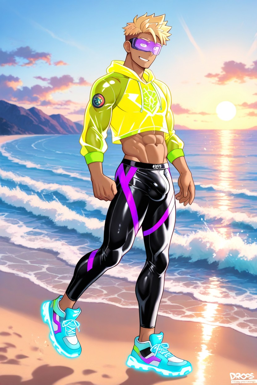Side View, 18+, Abs AI Gay Porn