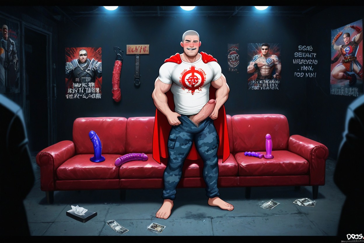 Dildo Covered In Cocaine, Heavy Balls, Dildo Powers AI Gay Porn