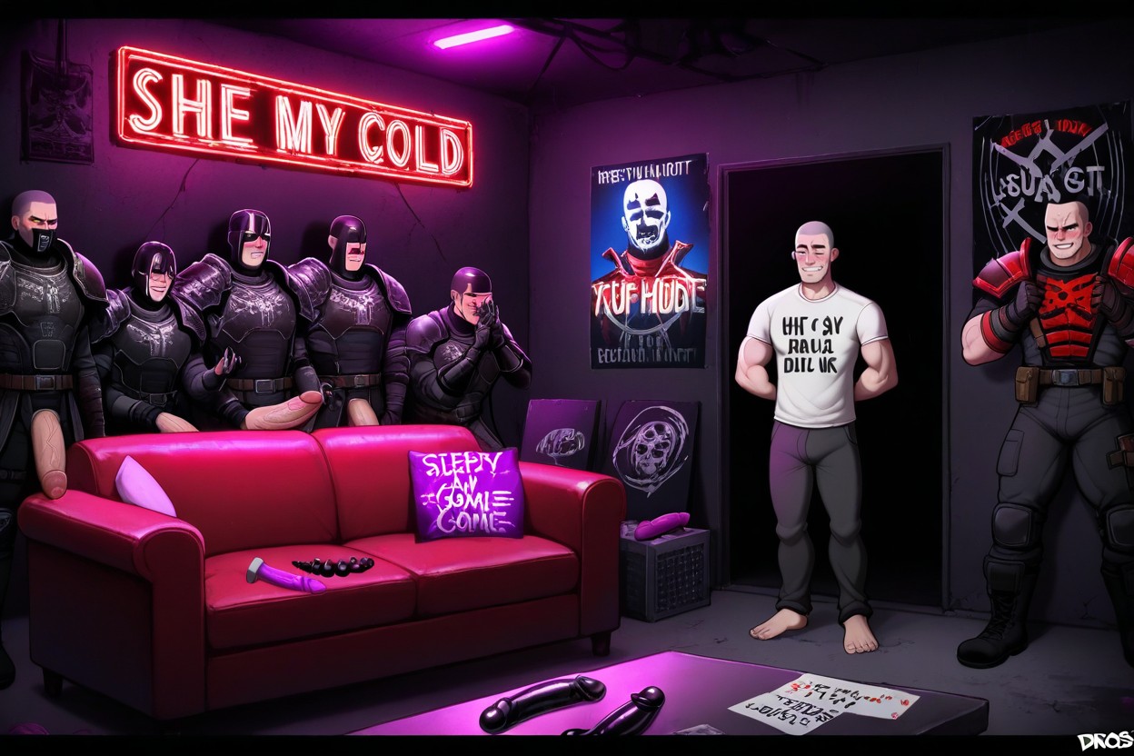 Hyper Balls, Horny Gods Of War Come Party With Us And Get High, Sign Says “rent My Cock” ИИ гей порно