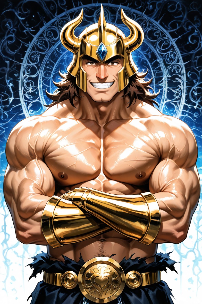 Tight Muscles, Armor, Smile AI Gay Porn