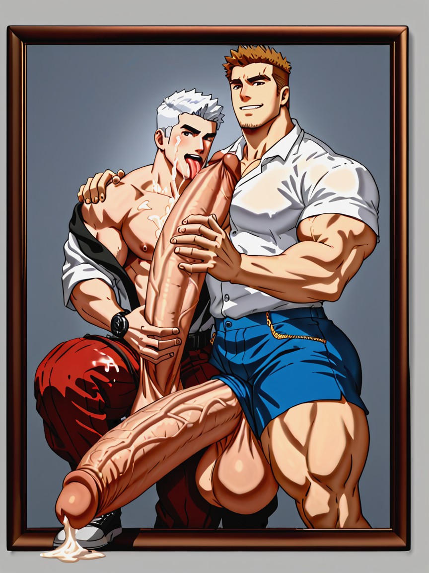 Correct Anatomy, Gay, Hugging AI Gay Porn