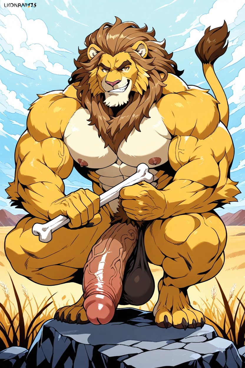 Hunk, Anthrolion, Strong Arms AI Gay Porn