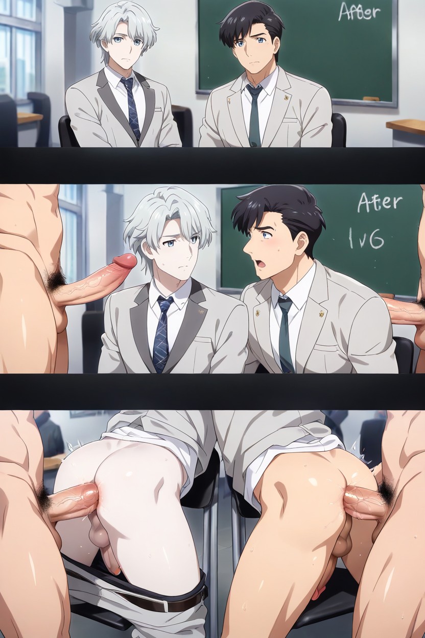 Against The Chair, Skinny, Anime Screencap AI Gay Porn