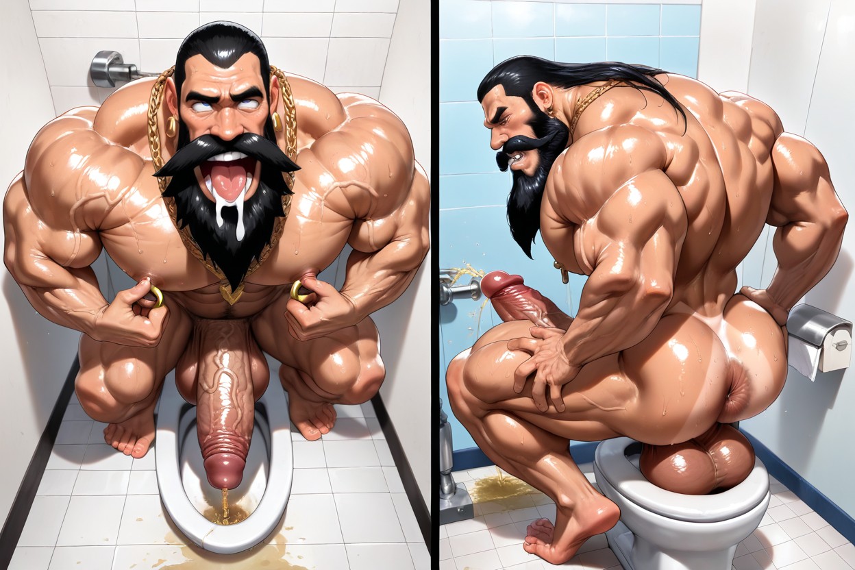 Mighty Man, Hyper Muscles, Tan Lines AI Gay Porn