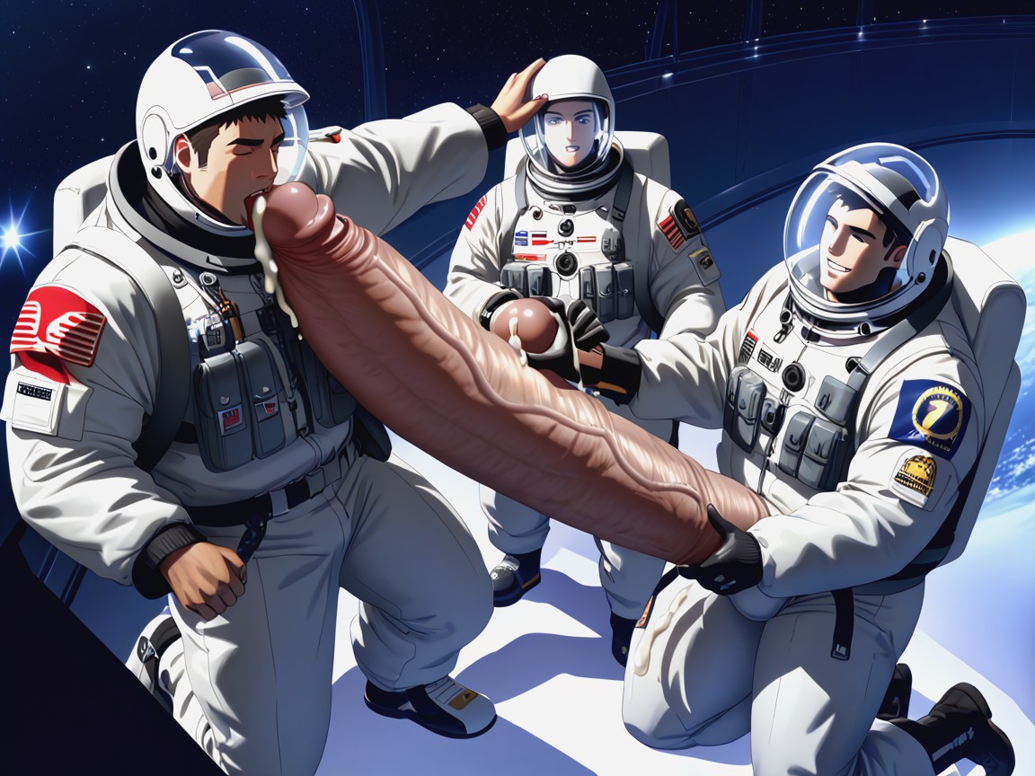 Movement Lines, No Extra Limbs Or Digits, Uncut Cock Bigger Than Leg AI Gay Porn