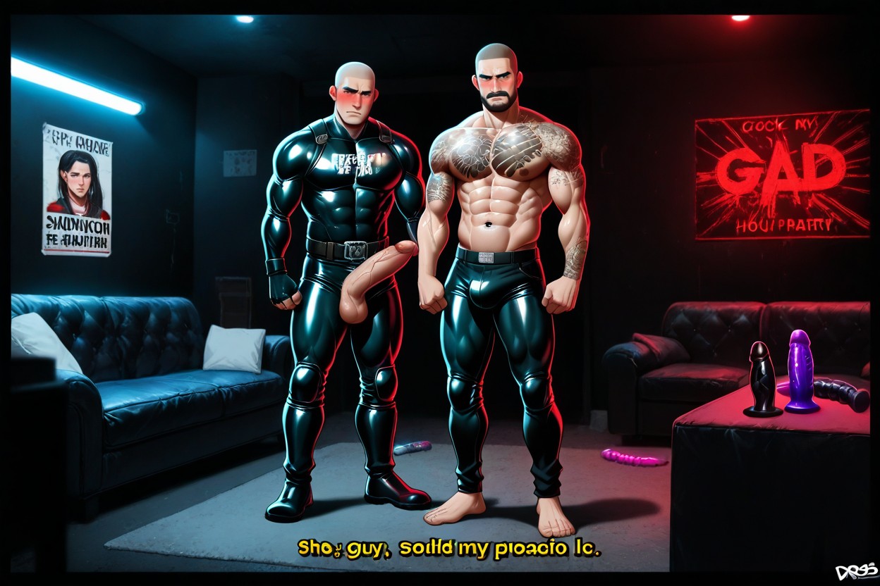 Leather Costume, Cocaine, Standing AI Gay Porn