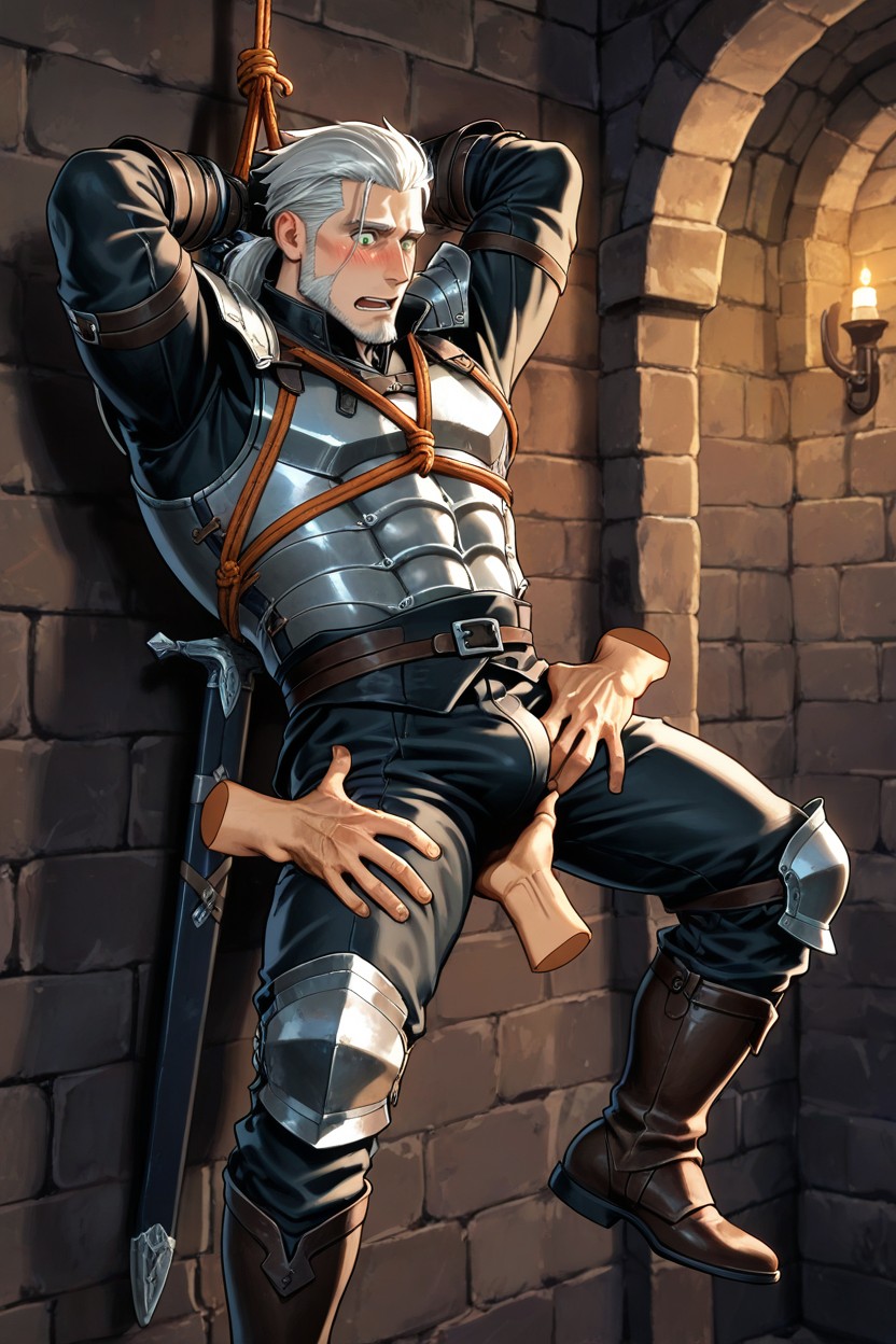 Fit, He Is Turned To Show His Side Profile, Foot Tall Adventurer In Bondage Porno gay IA