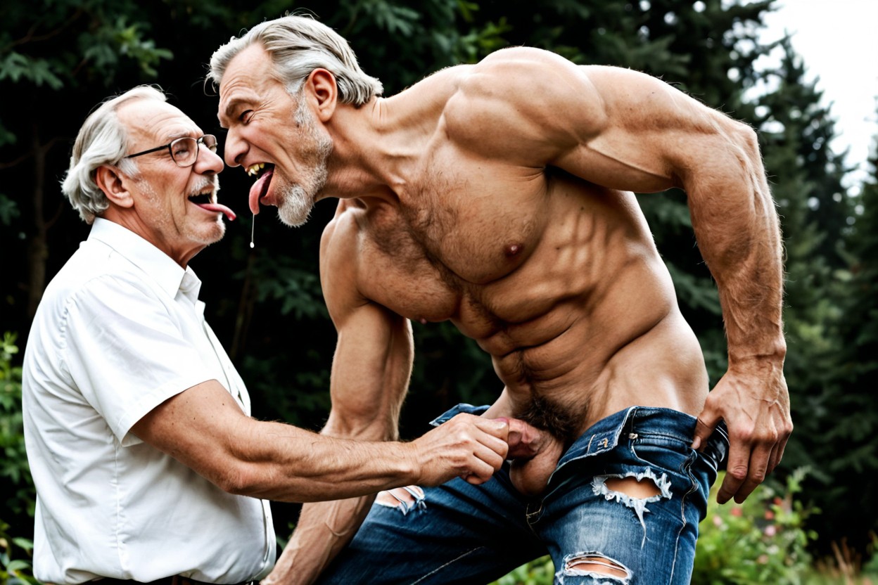 Large Back Muscles, Sex Fluids Splattering, Thick Chest Hair AI Gay Porn