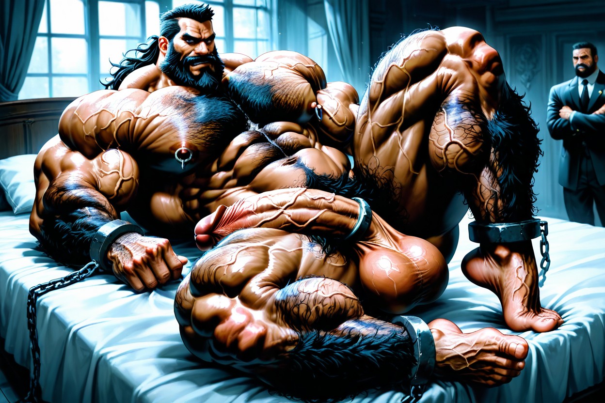 Realistic Style, Lying On A Side, Long Hair AI Gay Porn