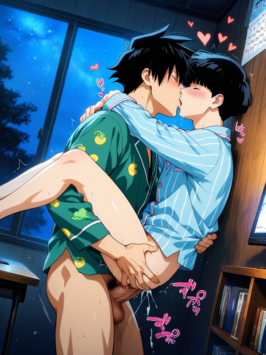 Carrying, Pajamas, Huge Veiny Penis AI Gay Porn