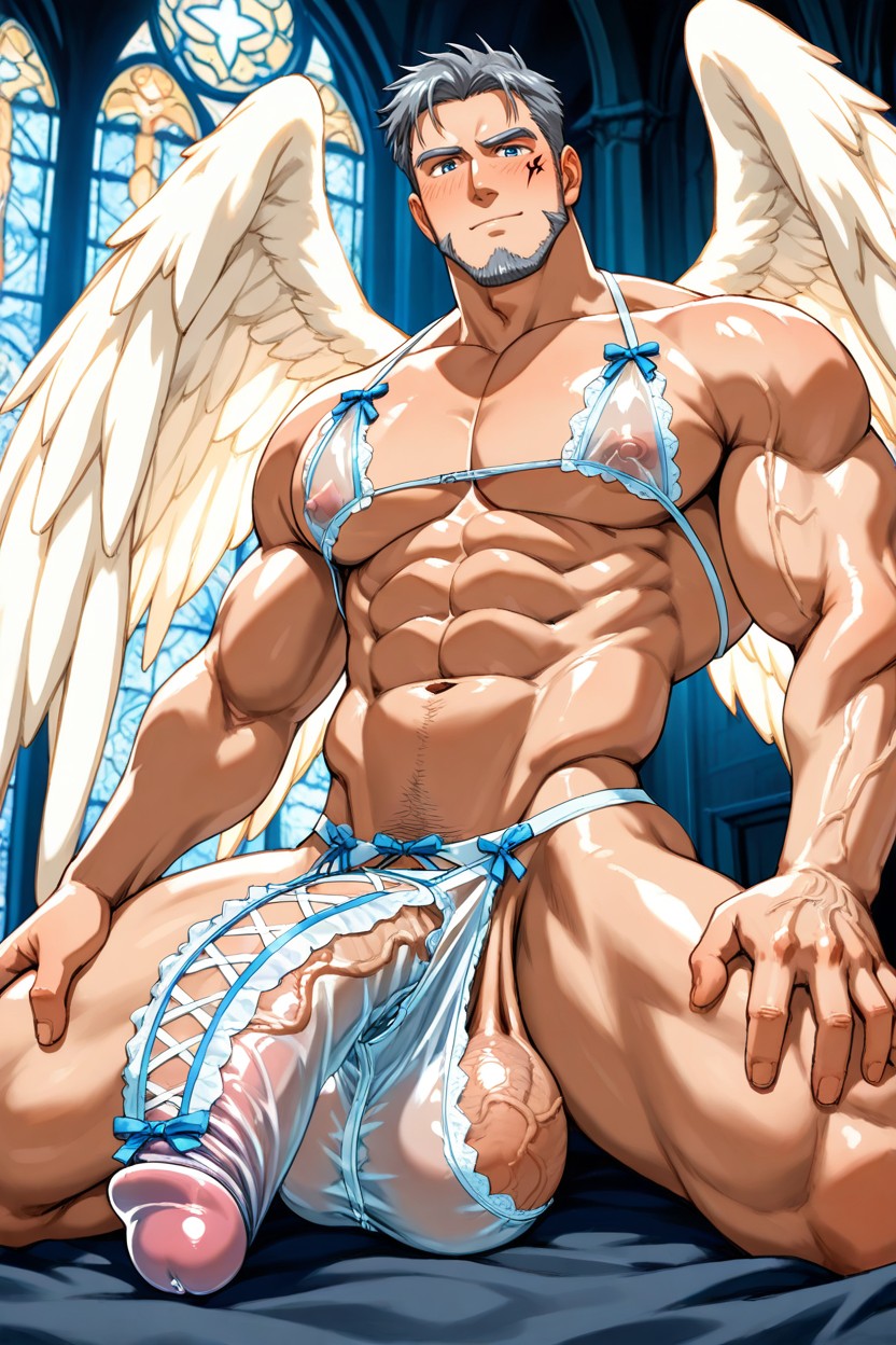 Angel, 25+, A Single Six-winged Man AI Gay Porn