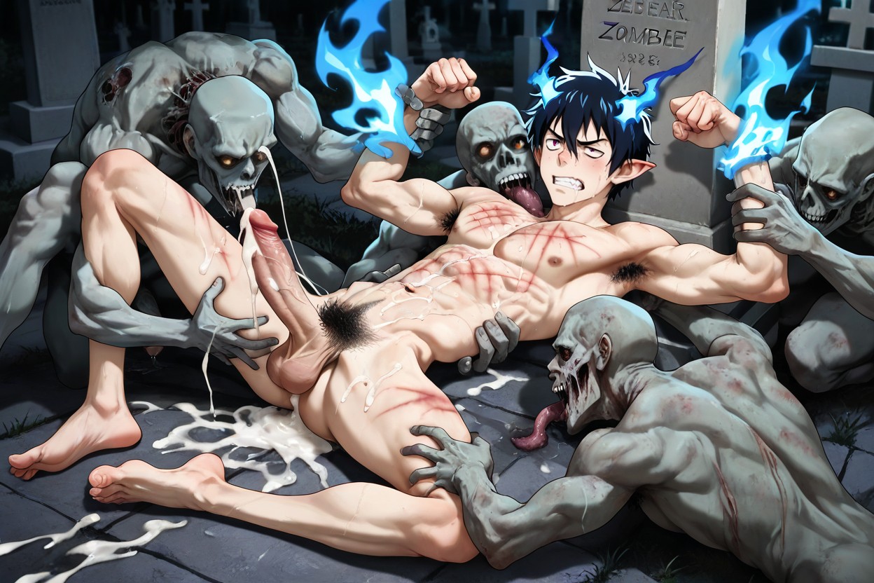 Legs Spread, Rin Okumura From Ao No Exorcist, Thick Veiny Penis Porno gay IA