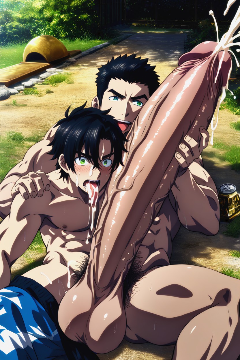 Top-down Perspective, Large Ass, Gigantic Cock AI Gay Porn