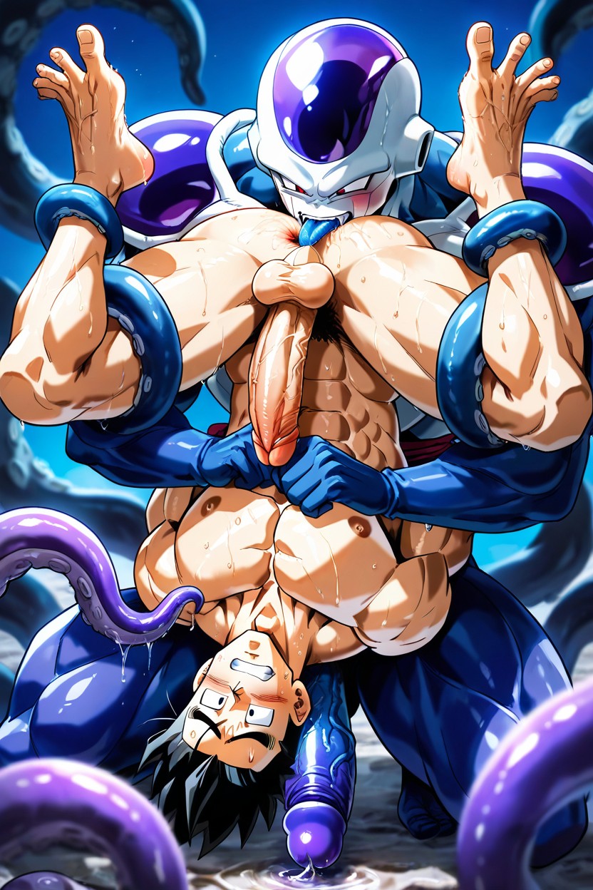 Kraken Gives Rim Job, Focus On Feet, Big Arched Feet Porno IA Gay