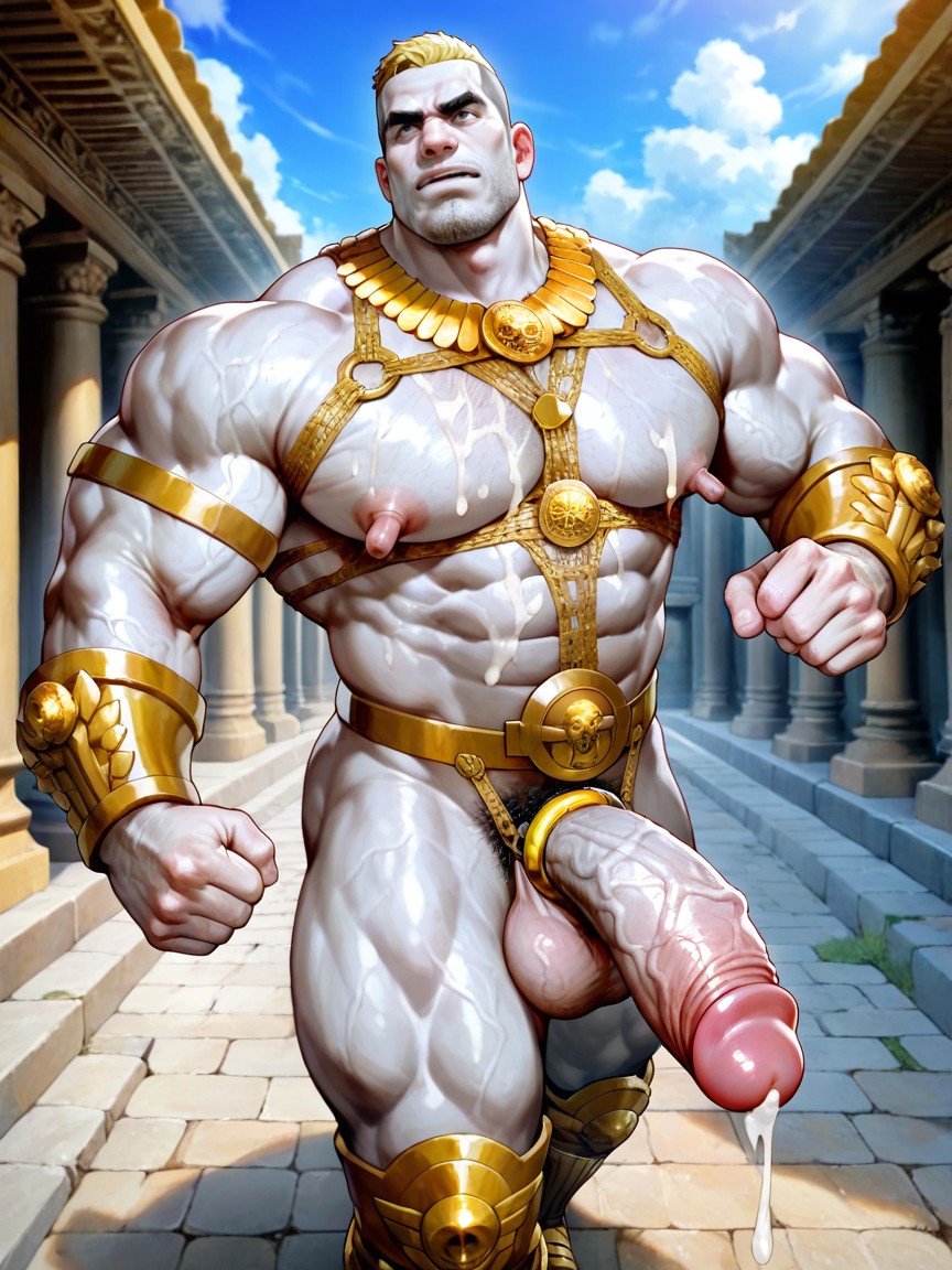 Hyper Handsome Male Bodybuilder, 25+, Broad Oversized Heavy Round Bulging Defined Pulpy Masculine Hard Veiny Pecs Porno IA Gay