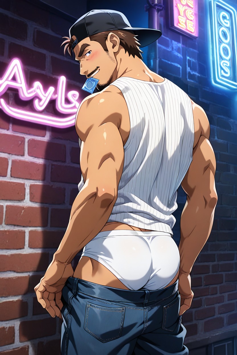 Handsome Face, Tight Glutes, Solo Porno gay IA