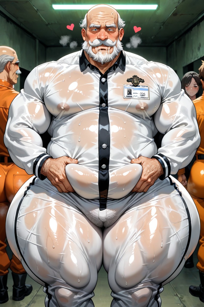 Bald From The Top, Jumpsuit, Manly Face Porno IA Gay