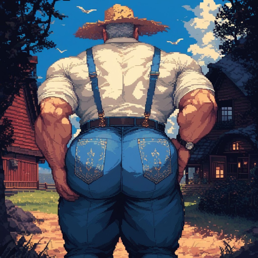 Big Bubble Ass, Ferme, Thick Hips Porno IA Gay