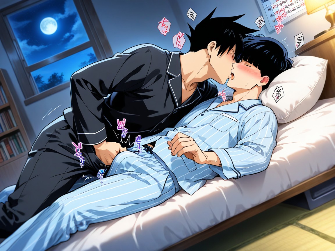Orgasm, Messy Room, Pajamas Against Bare Skin ゲイAIポルノ