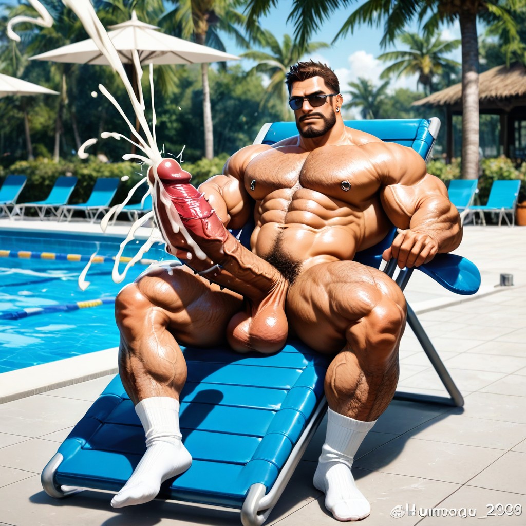 Very Thick Cock, Hairy Body, Looking At Cock Porno IA Gay