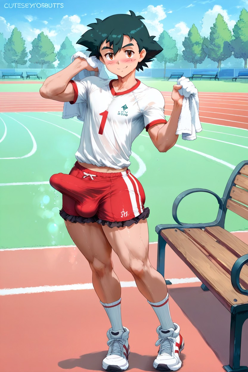 Massive Huga Balls, Track And Field Competition, Sexy Appearance Porno IA Gay