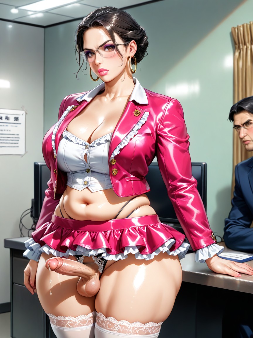 Milf, Glasses, Tall KI Schwulenporno
