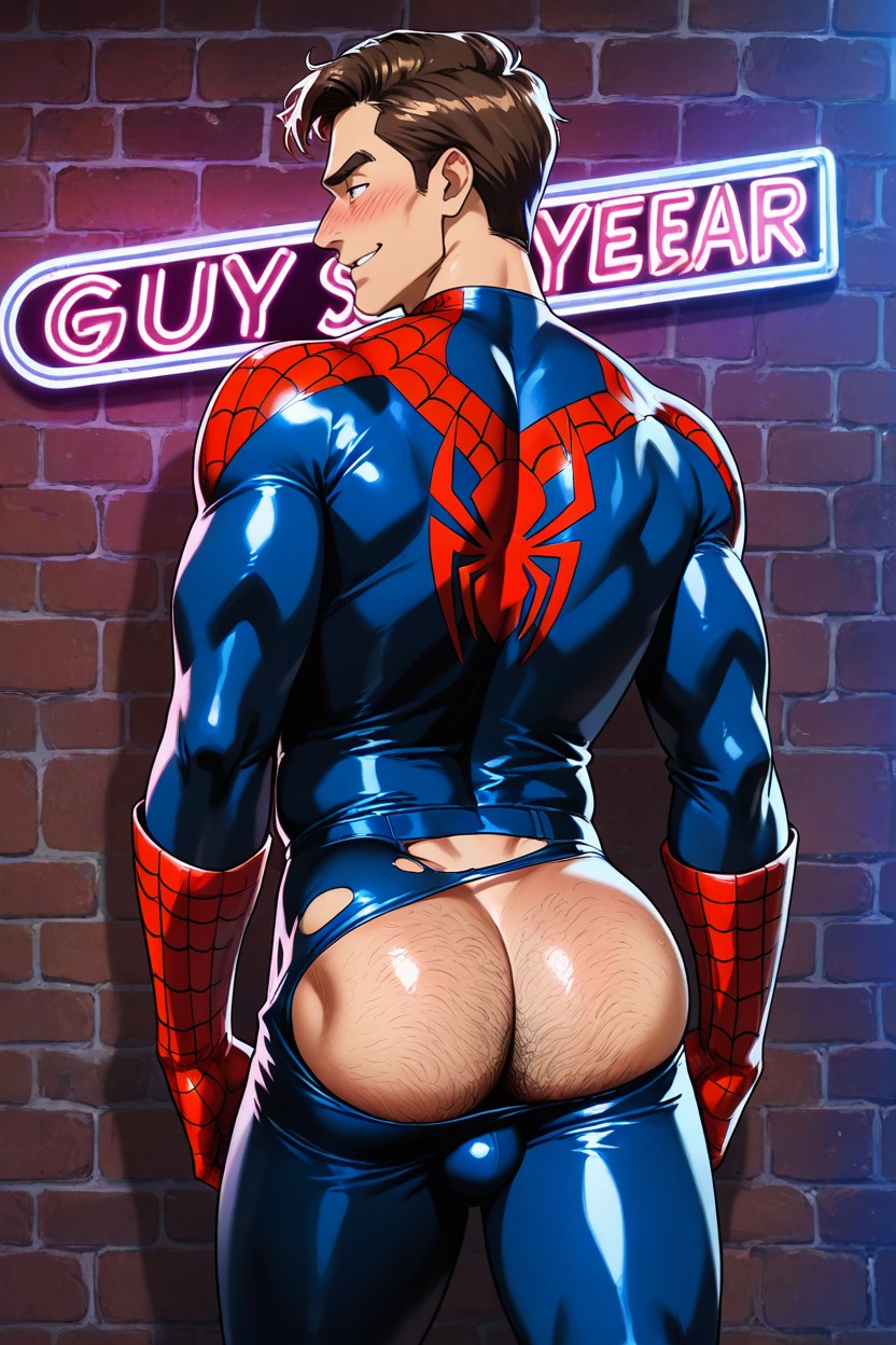 Brown Hair, Maigre, Reduce Size Of His Ass Porno IA Gay