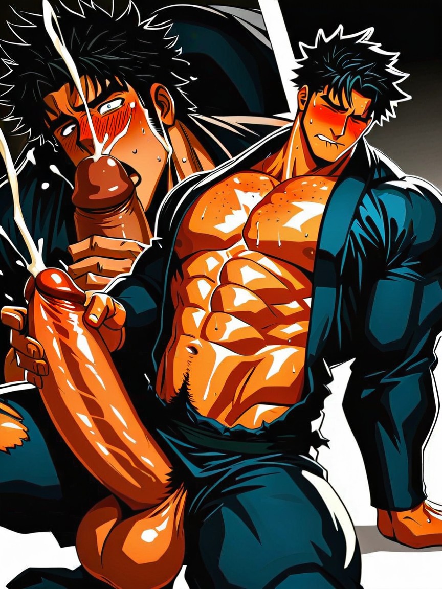 Male Only, Thong, Karate Dojo ゲイAIポルノ