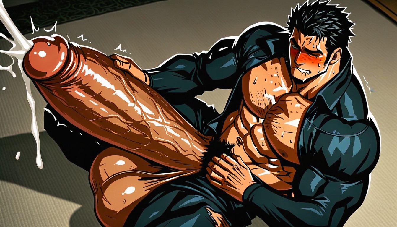 18+, Vêtements Ouverts, Japanese Porno IA Gay
