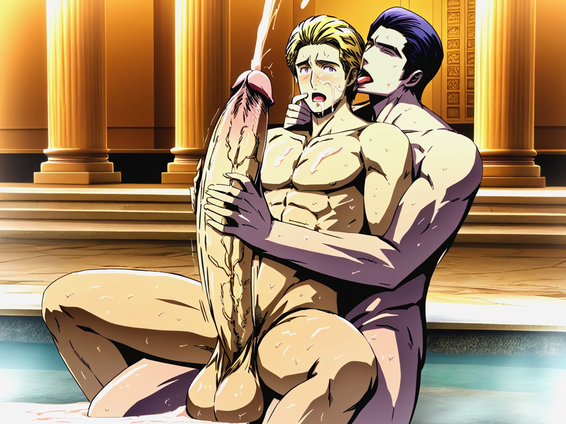 Penis Base Is Correctly Realistically Attached To Crotch, Male Only, Cum In Face ゲイAIポルノ