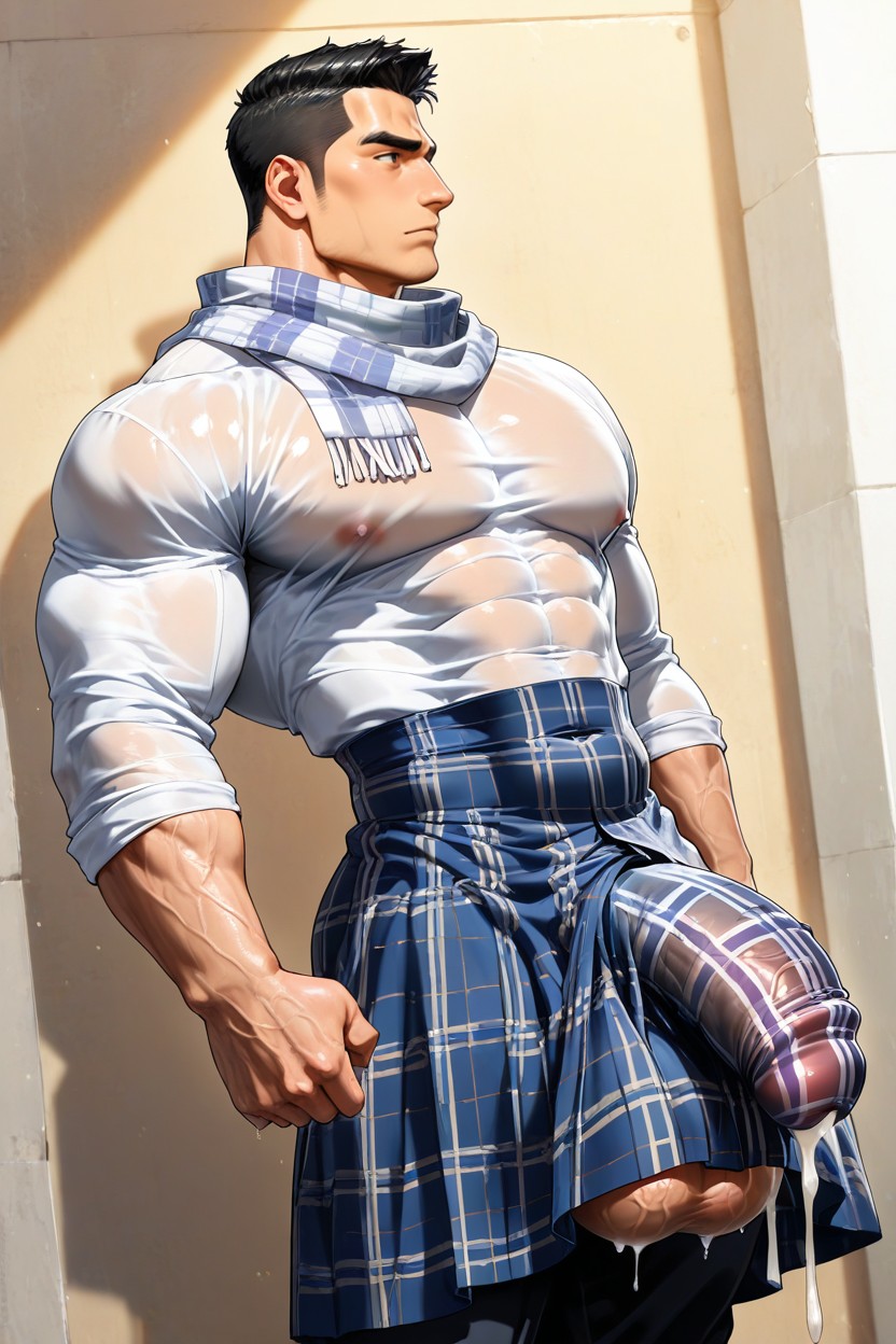 Clean Gorgeous Face, Heavy Flaccid Saggy Veiny Swollen Balls Covered By Silk Scarf, Swollen Anus Porno IA Gay