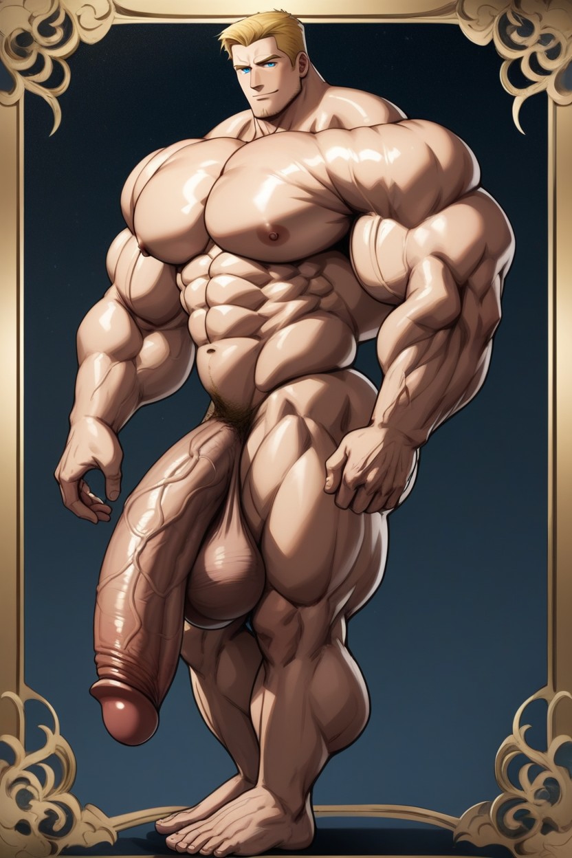 Muscular Handsome Guy Aryans, Peau Pâle, Pale Skin Porno IA Gay