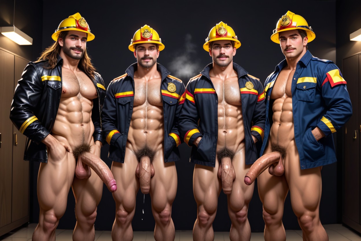 Dios Del Caos Como Vergón, Hairy Chest, Hyper Foreskin Porno IA Gay