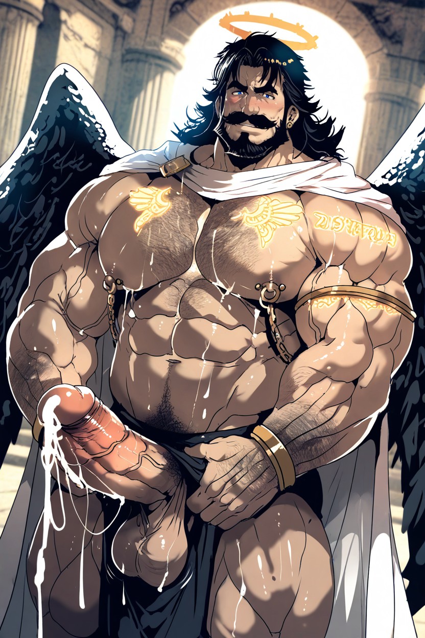 Pubic Hair, Grabbing Pec, Looking At Viewer AI Gay Porn