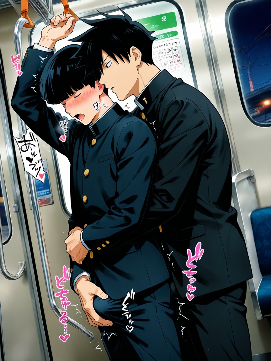 Floating Hearts, Night, Embarrassed AI Gay Porn