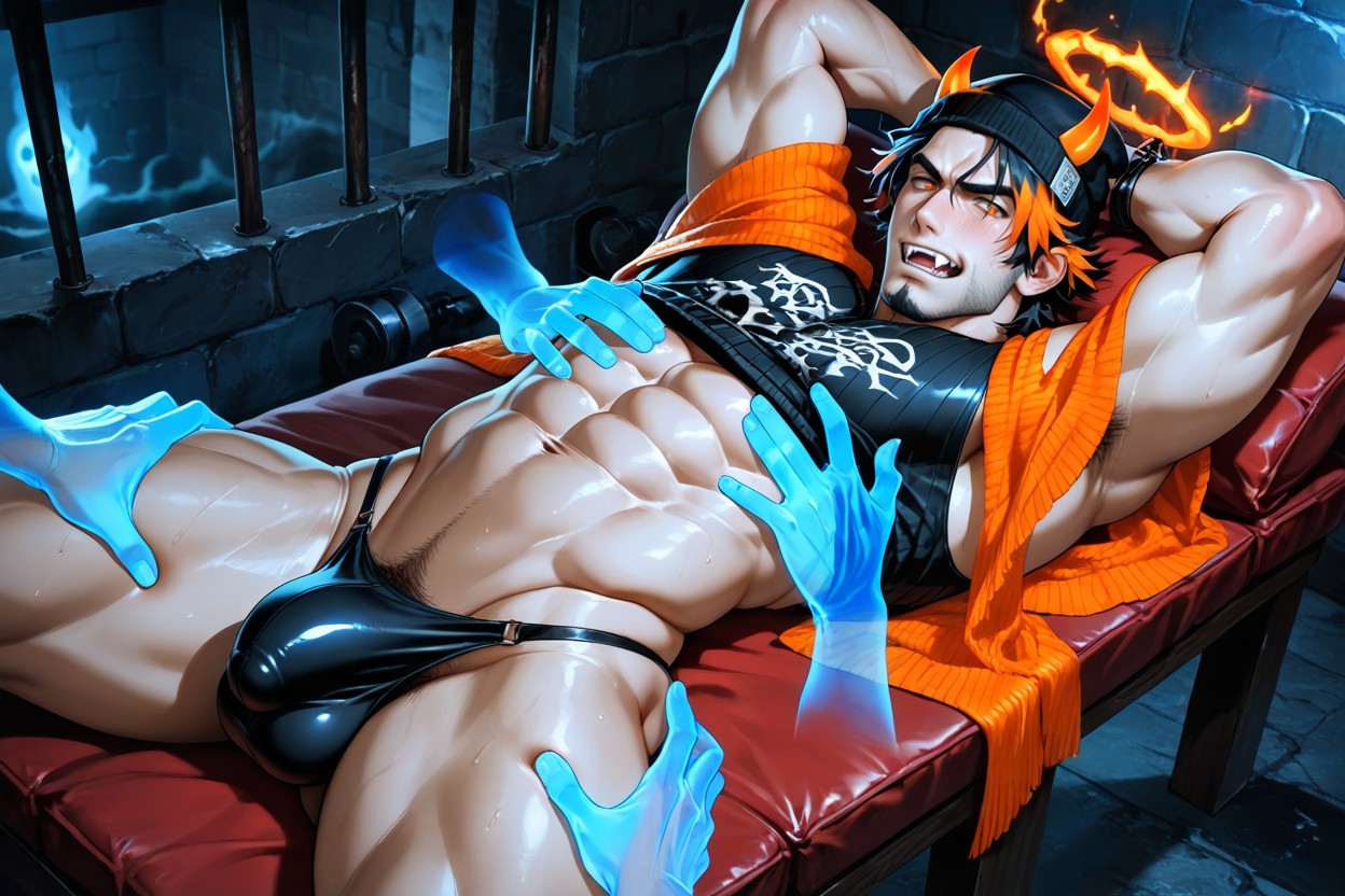 Bdsm, Bondage, Legs Behind Head AI Gay Porn