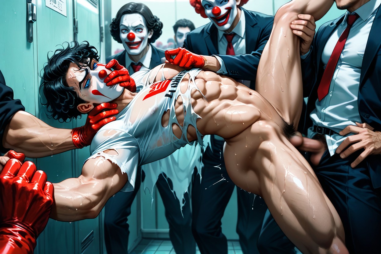 Night, Clenched Fists, Milking Machine AI Gay Porn