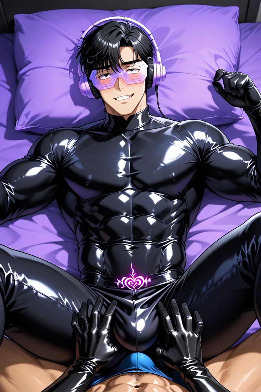 Layered Hair, Black Rubber Gloves, Black Hair Porno gay IA