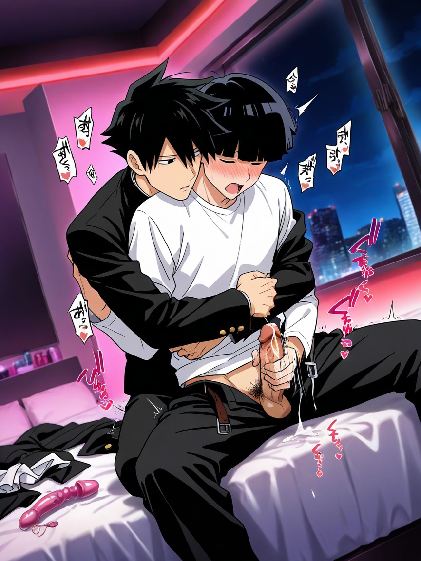 Kageyama Shigeo From Mobpsycho, Night, Precum AI Gay Porn