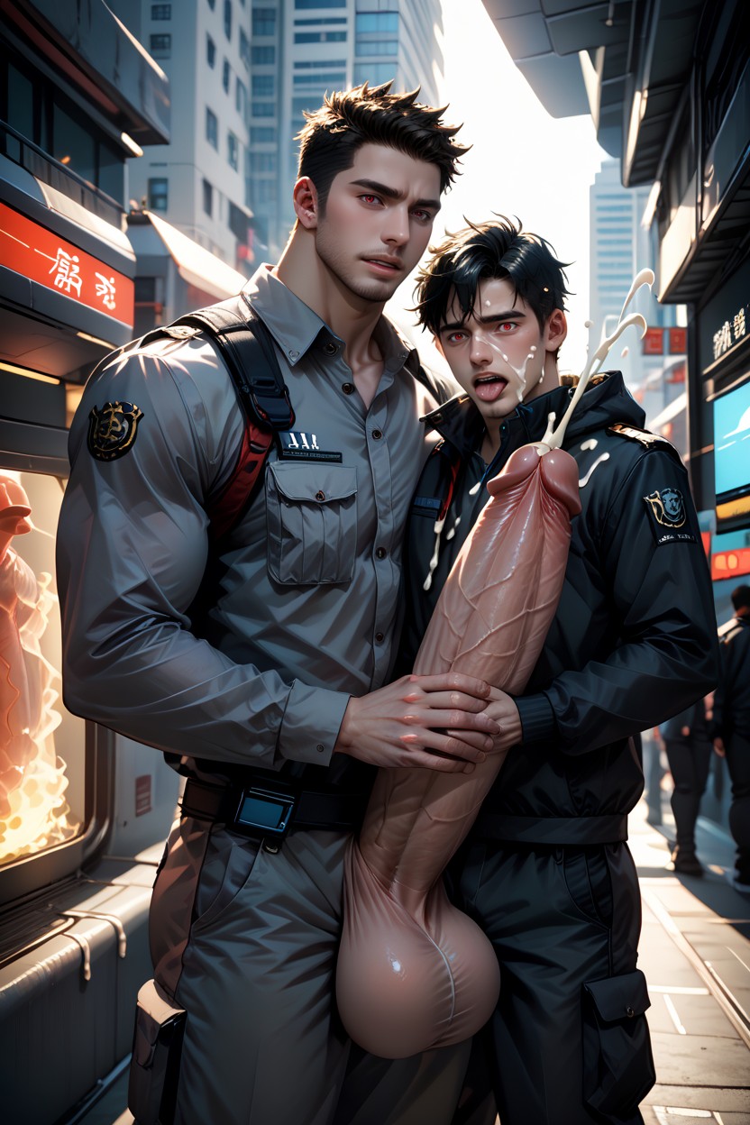 Red Eyes, Medium Ass, Future AI Gay Porn