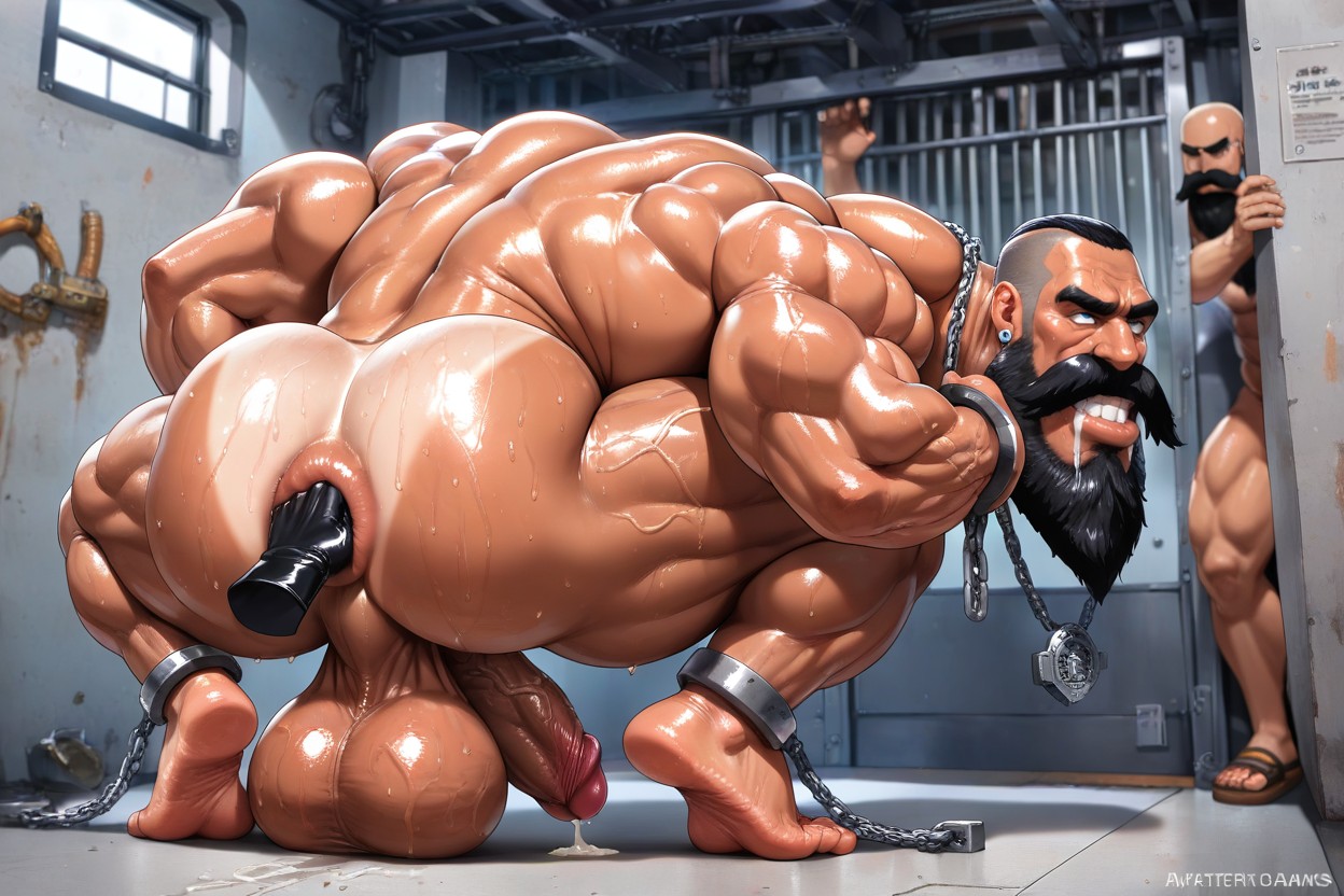 Showing Back, High Definition, Muscular Pecs AI Gay Porn