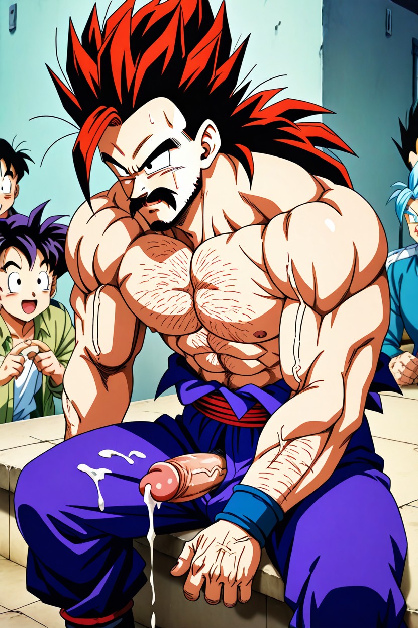 Standing, Gohan From Dragon Ball, Front View AI Gay Porn