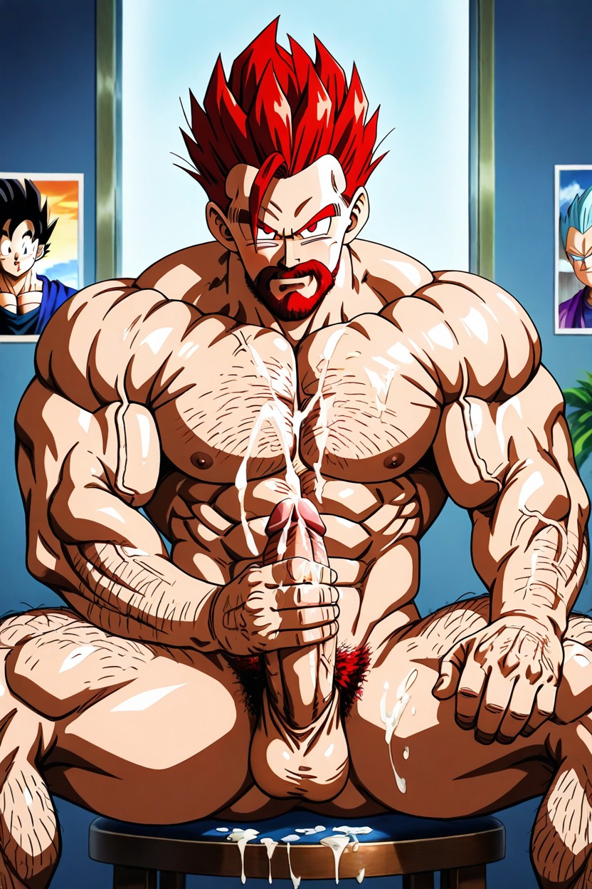 Gohan Daddy, Low Resolution, Hairy Chest AI Gay Porn