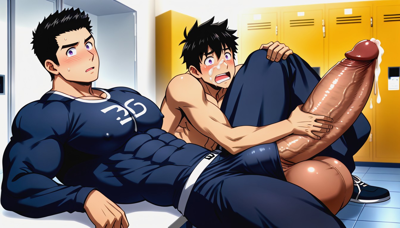 Extremely Revealing Clothing, Growing Cock, Permed Hair AI Gay Porn