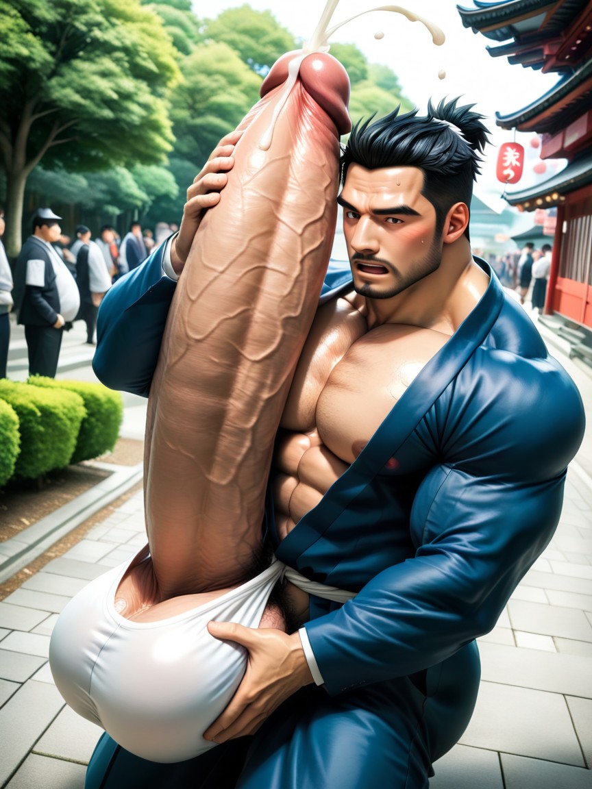 Detailed, Hugging, Black Hair AI Gay Porn