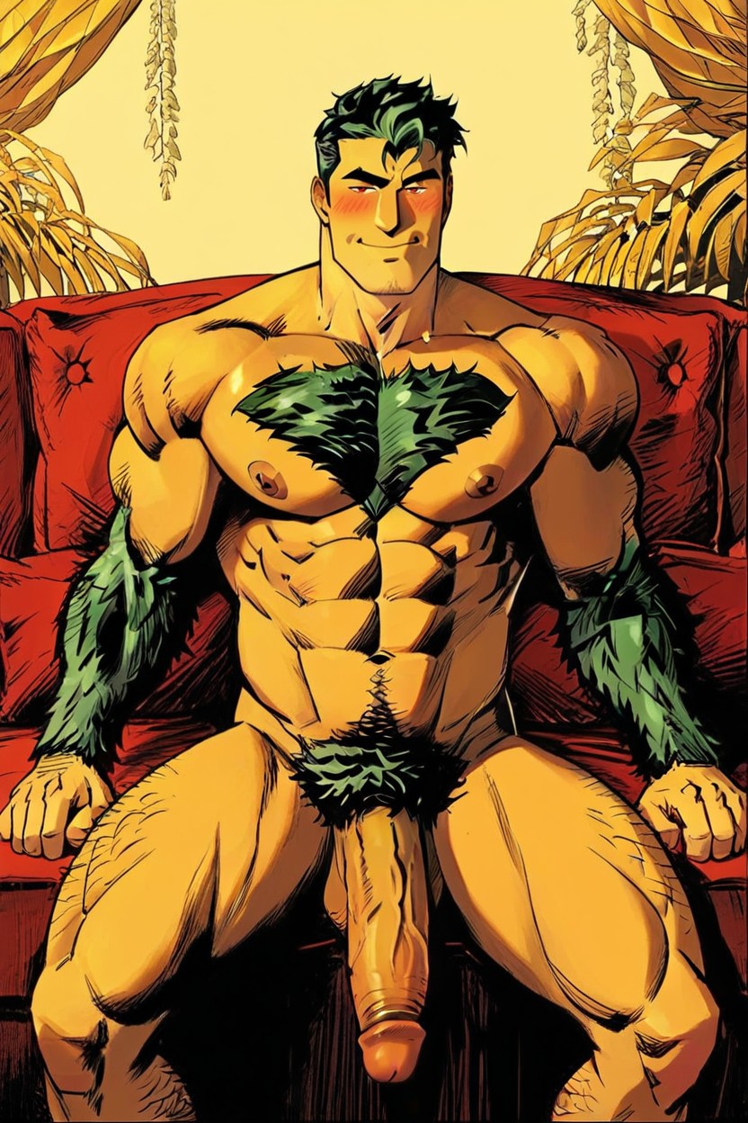 Erection, Wide Shoulders, Extreme Muscled Legs AI Gay Porn