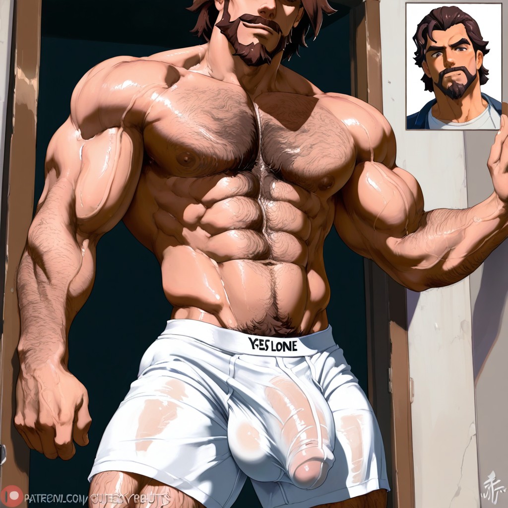 Penis Bulge, Overwatch, Chest Hair AI Gay Porn