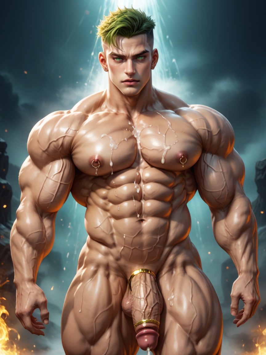 Cosplay, In A Throne Hall, Strong Lines AI Gay Porn